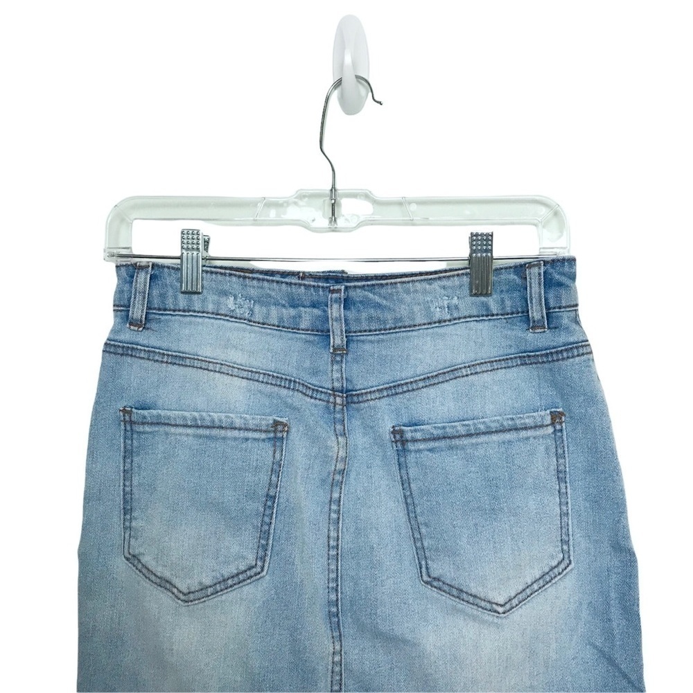 Highway Jeans Blue Raw Hem Denim Mini Skirt Size 5 / 6 - Picture 6 of 11